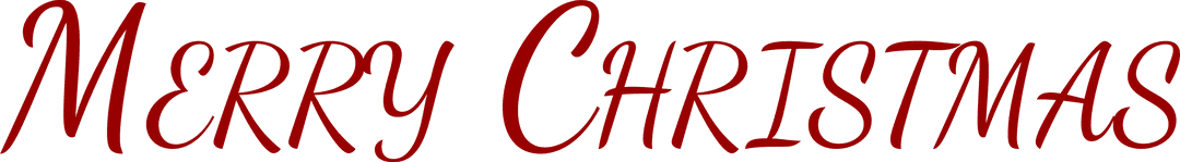 Merry Christmas Text with Festive Transparent Background