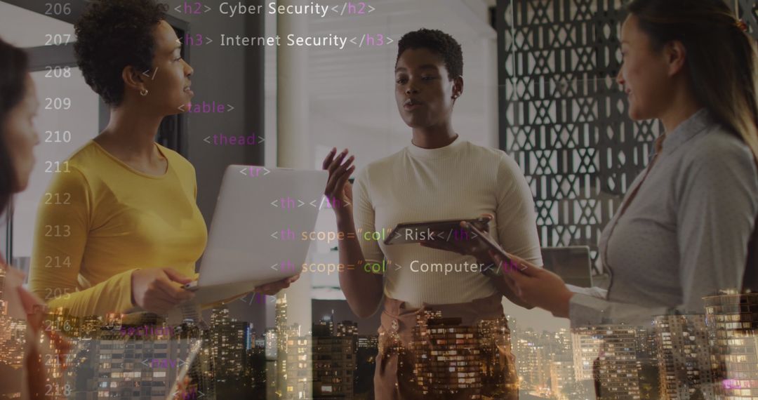 Innovative Business Team Discussing Cyber Security Strategies