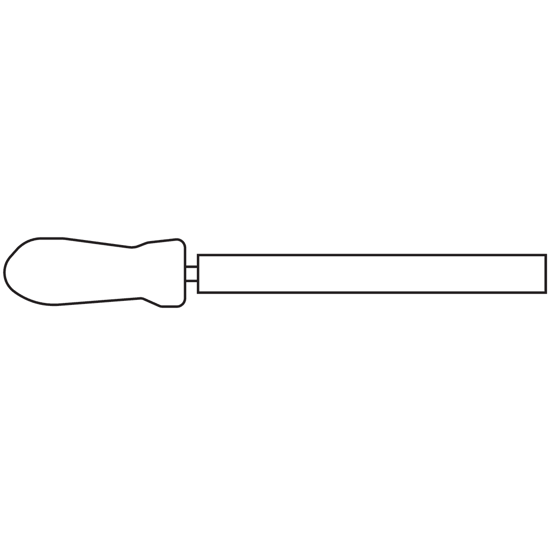 Metal File Silhouette Vector on Transparent Background