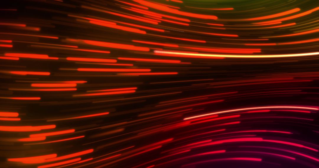 Abstract Neon Light Trails Creating Dynamic Curves