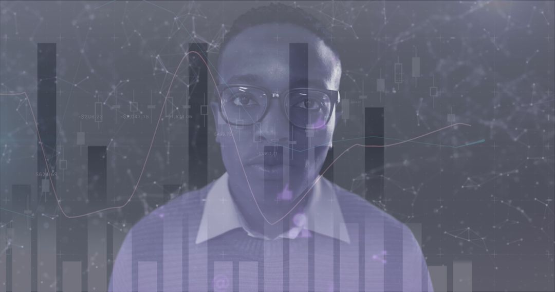 Businessman Analyzing Data with Virtual Interface