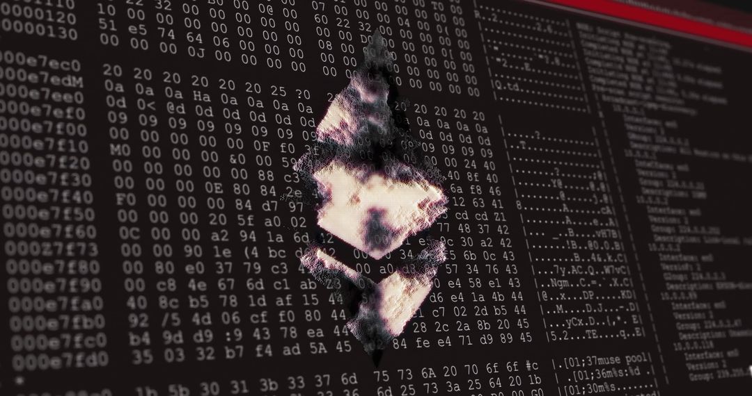 Blockchain Technology Concept with Futuristic Digital Display