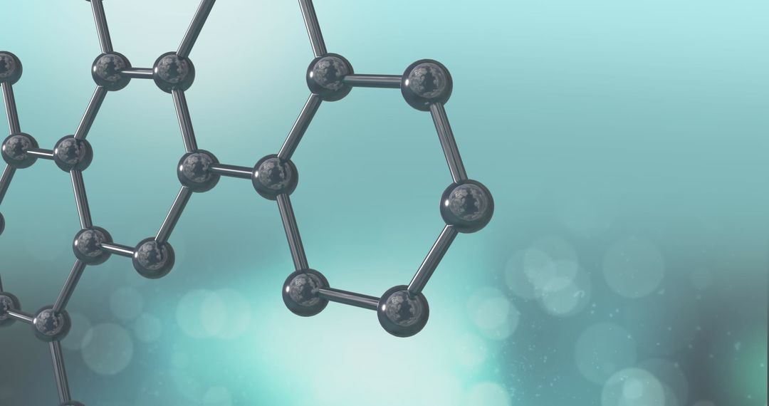 Molecular Structure on Blue Abstract Background