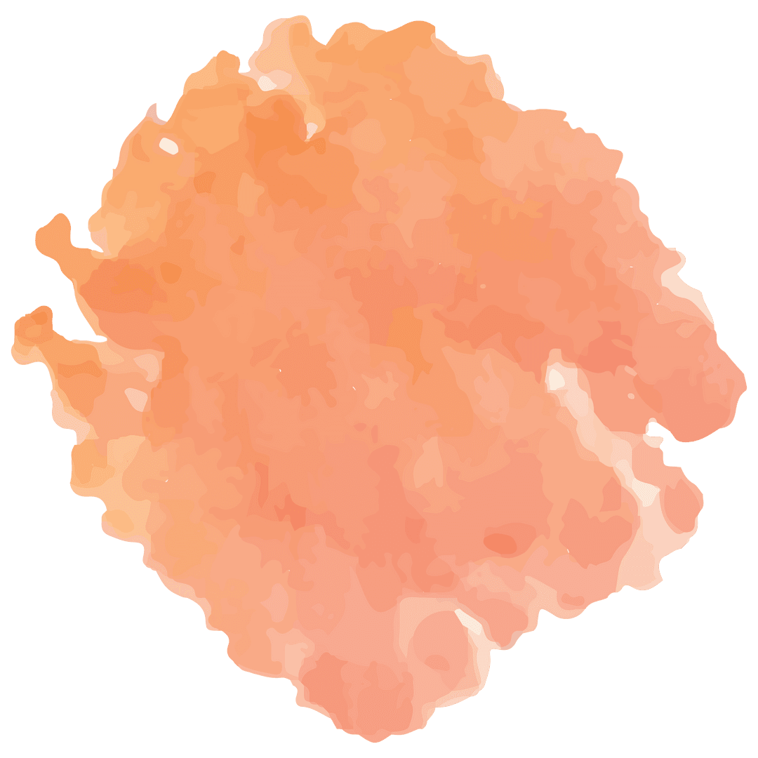 Abstract Orange Splash on Transparent Background