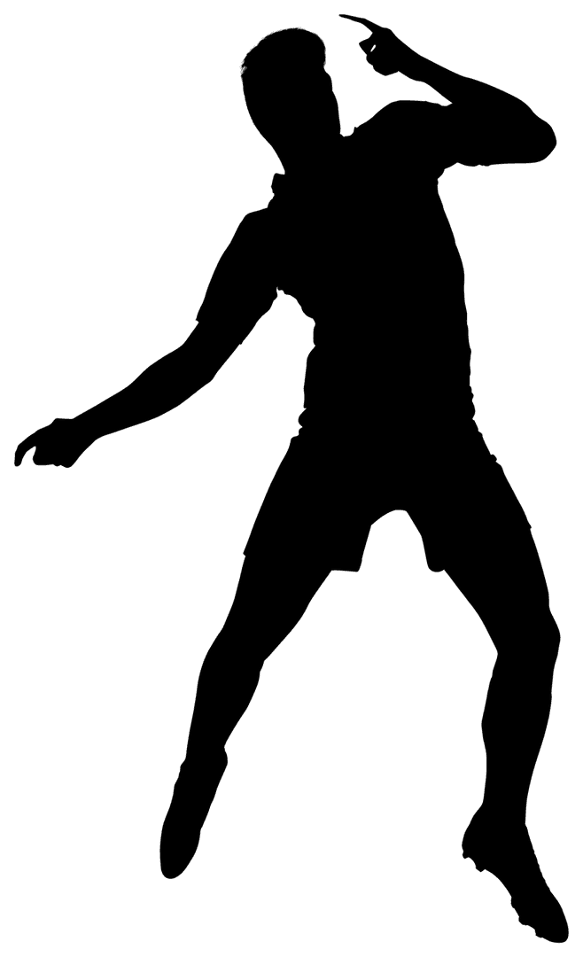 Transparent Silhouette of Man Running Modern Design