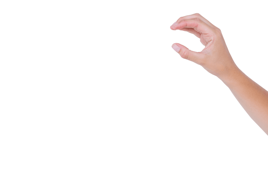 Transparent Background Hand Holding Gesture Isolated