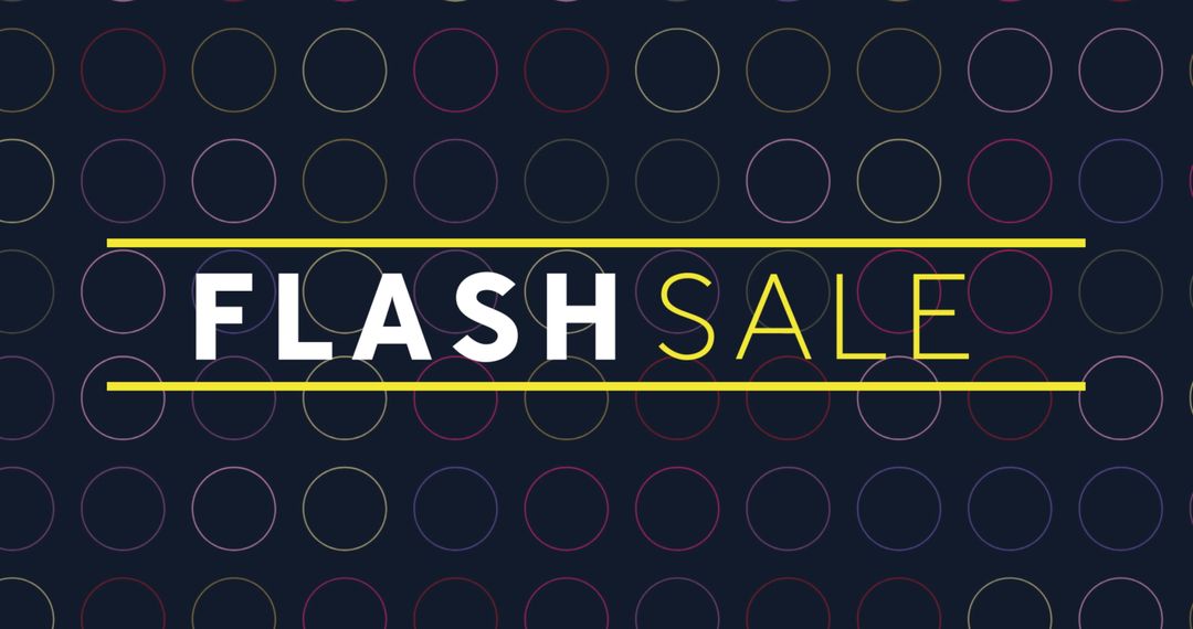 Colorful Flash Sale Banner with Circular Pattern