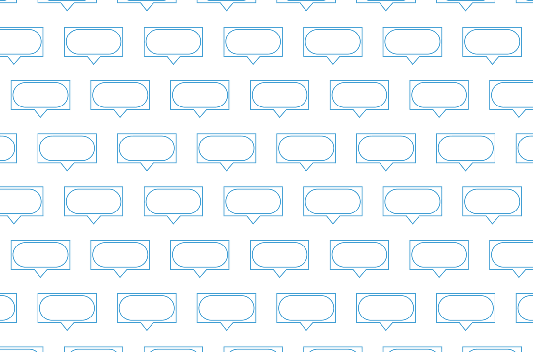 Blue Chat Bubble Pattern on Transparent Background