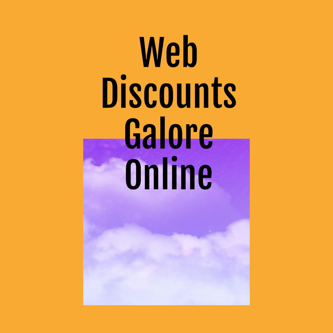 Web Discounts Galore Online Poster with Vibrant Background - Download Free Stock Templates Pikwizard.com