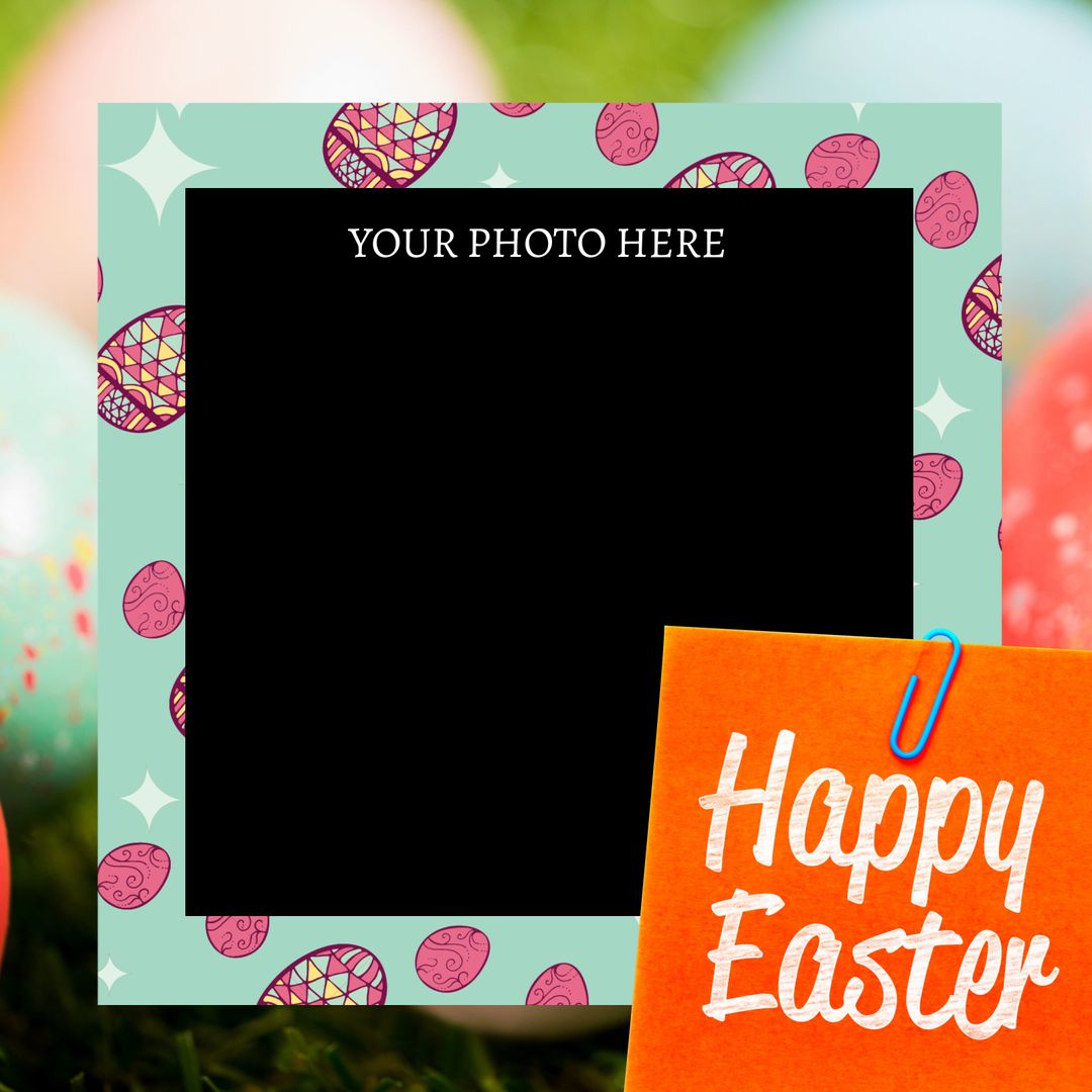 Easter Egg Frame for Personalized Photos and Invitations - Download Free Stock Templates Pikwizard.com