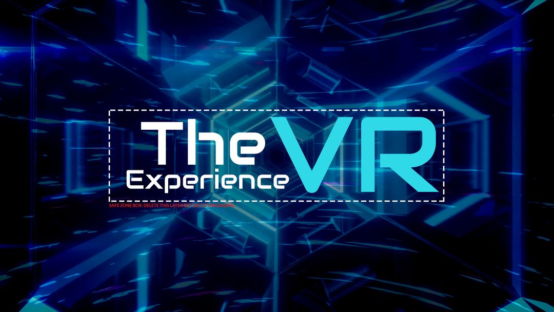 Dynamic Blue Geometric Shapes Symbolizing VR Excitement