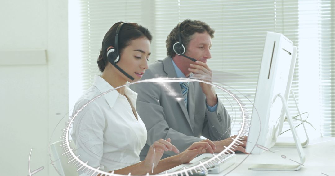 Office Professionals Engaged in Global Communication using Digital Technology