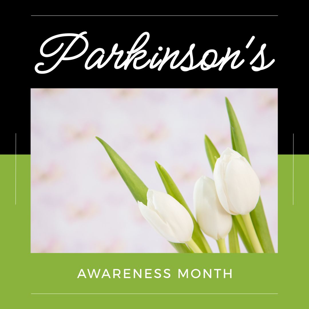 Parkinson's Awareness Month with White Tulips