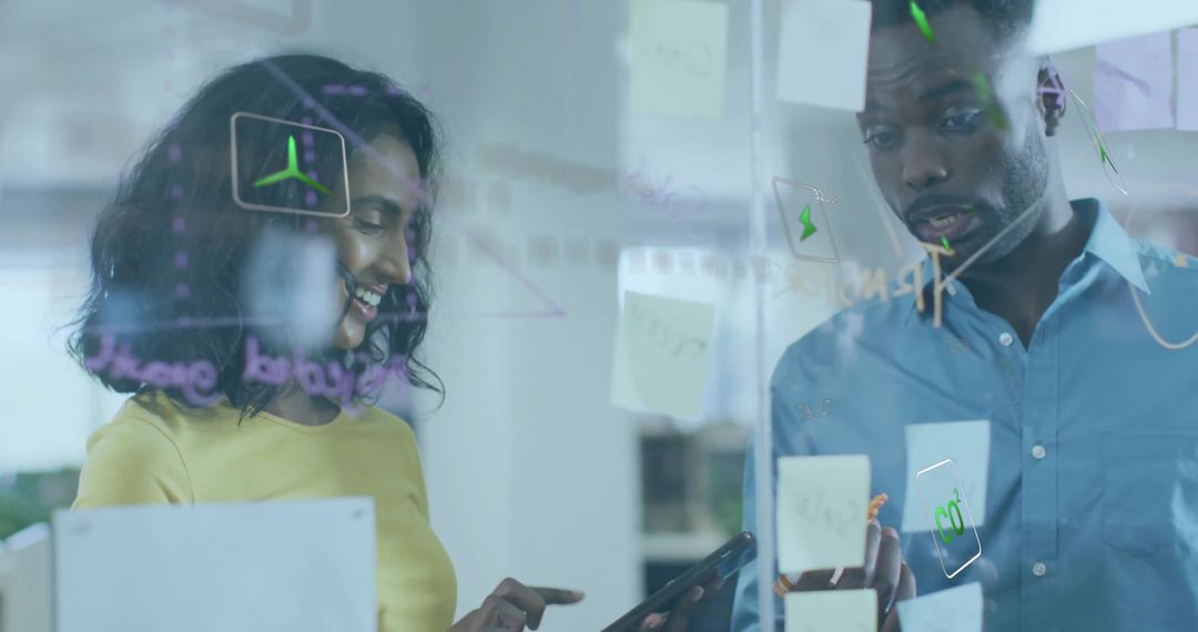 Collaboration and Brainstorming in Modern Office Setting