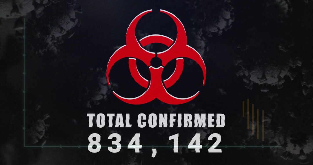 Digital Dashboard Showing Biohazard and Infection Statistics