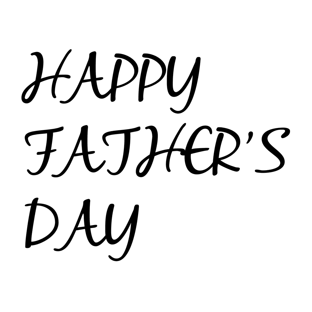 Fathers Day Celebratory Text Transparent Background Vector