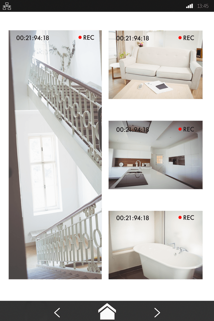 Transparent Home Surveillance Displaying Modern Interior Screens