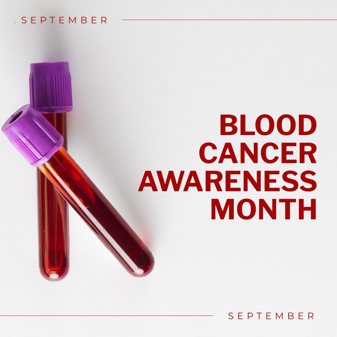 Blood Cancer Awareness Month with Medical Blood Sample Vials