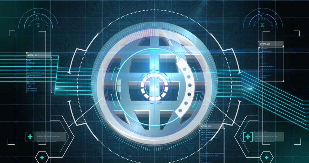 Futuristic Technology Interface Concept for Cybersecurity