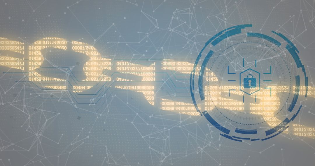 Digital security lock overlaying binary data stream