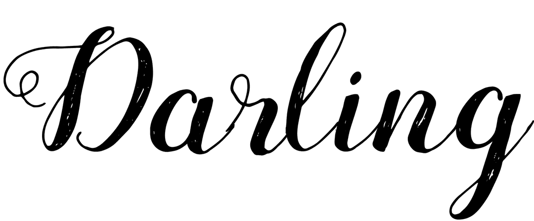Darling Text Romance Sentiment Transparent Background Vector
