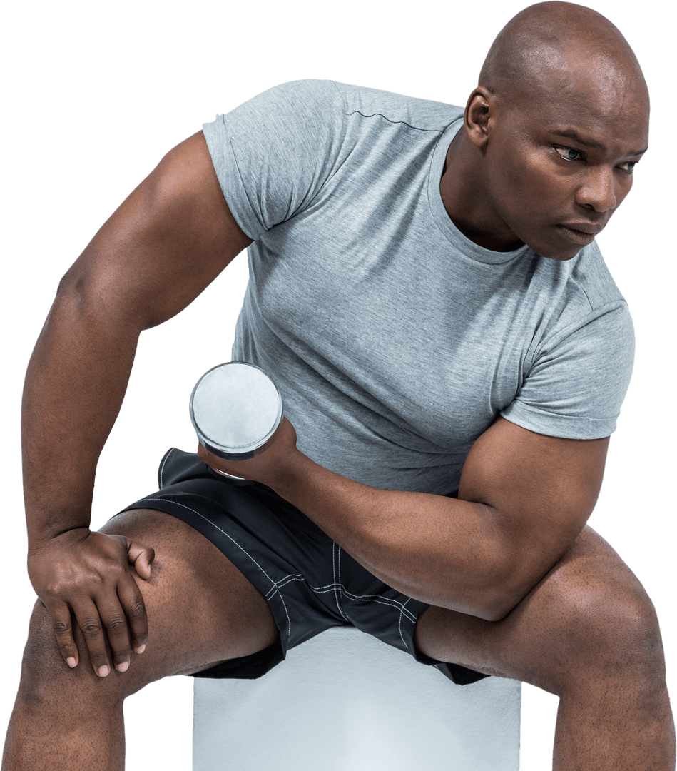 Man Performing Dumbbell Exercise Posture Luminos