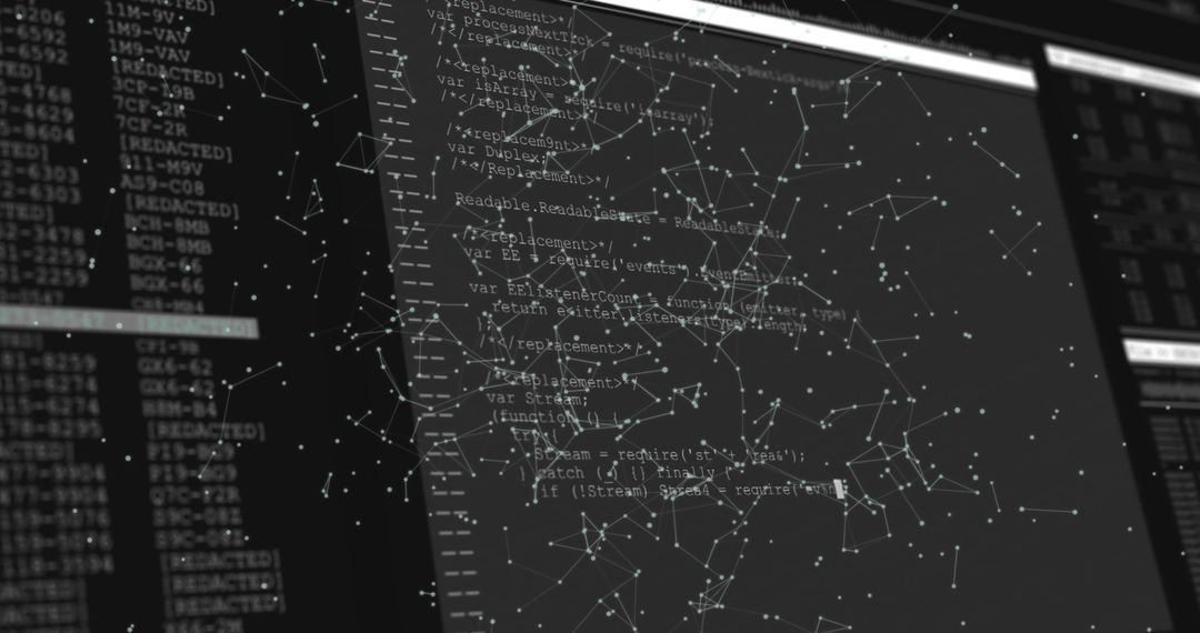 Closeup of Programming Code with Abstract Digital Elements on Screen - Free Images, Stock Photos and Pictures on Pikwizard.com