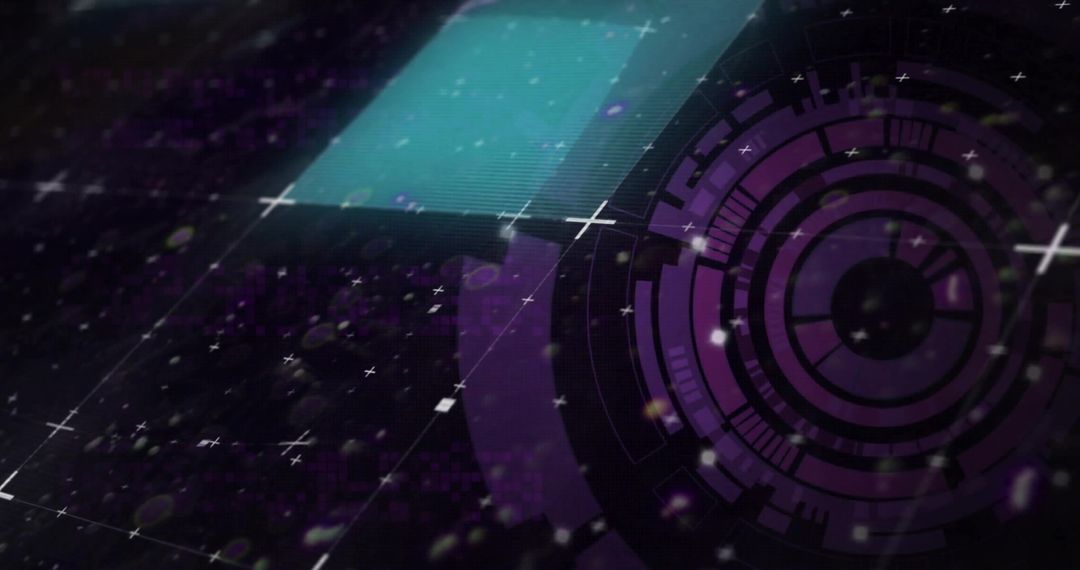 Futuristic Abstract Data Interface with Geometric Patterns