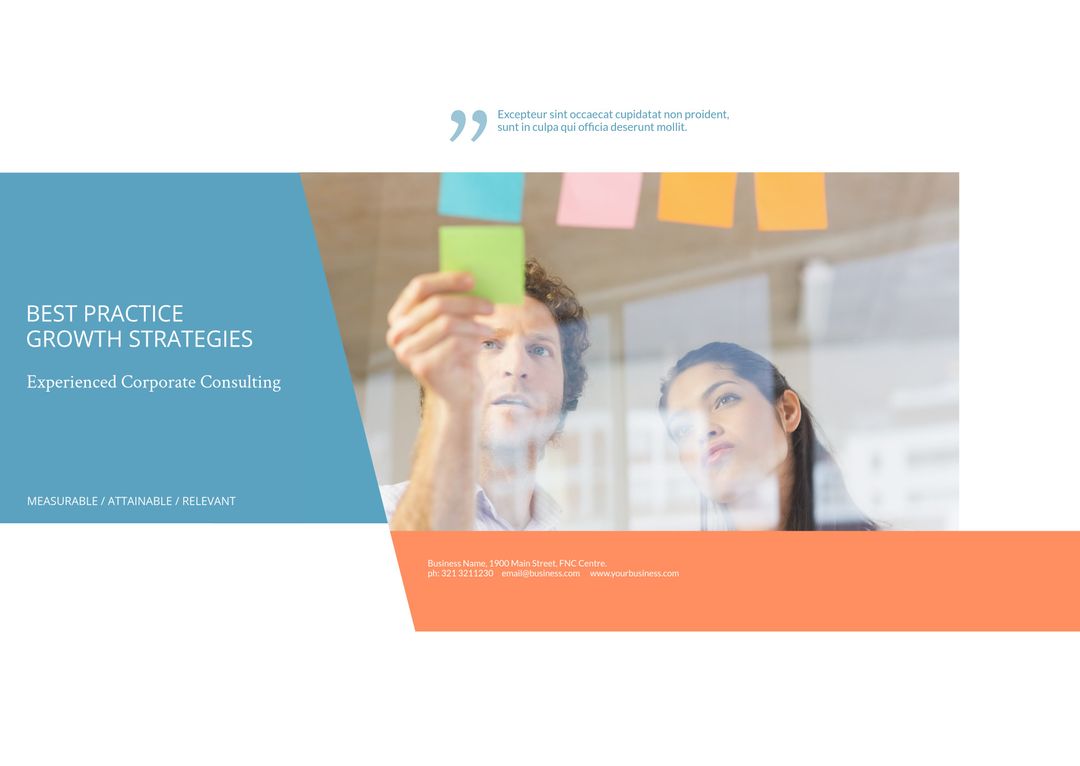 Business Team Brainstorming Sticky Notes Growth Strategies Collaboration