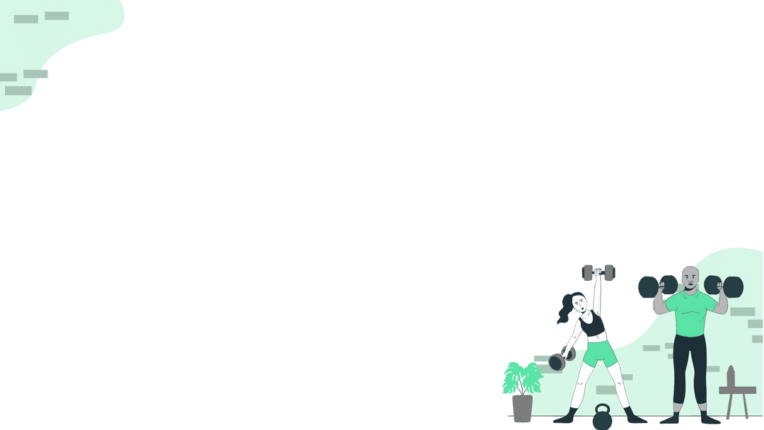 Adults Exercising with Dumbbells on Transparent Background, Copy Space