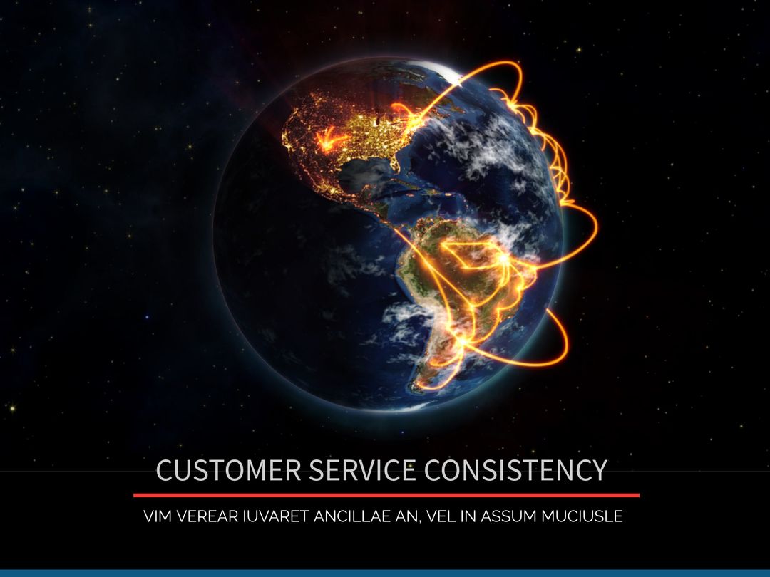 Global Connectivity Illuminating Earth Concept for Customer Service Solutions