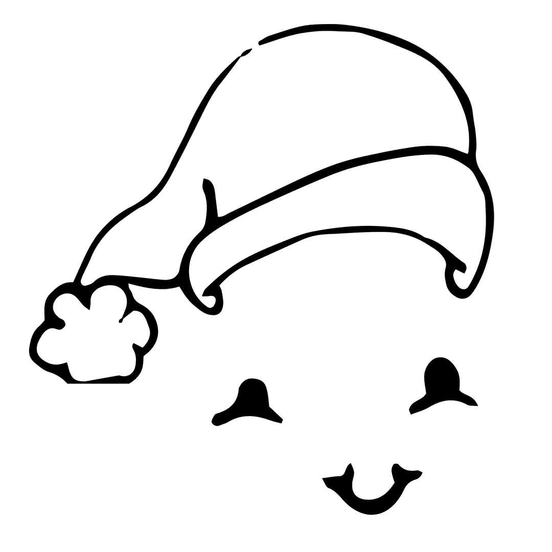 Digital Santa Claus Illustration on Transparent Background