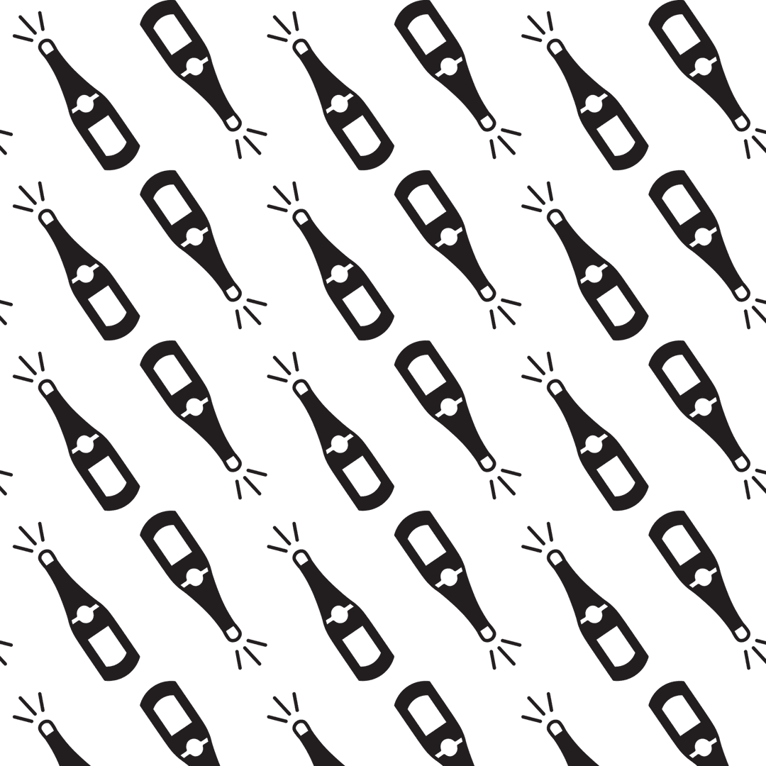 Fun Celebratory Bottles Pattern Transparent Background