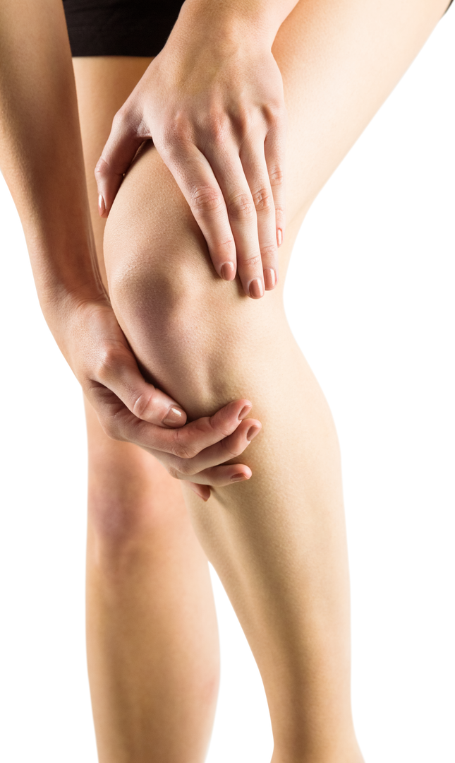 Woman Holding Knee in Pain with Transparent Background - Download Free Stock Images Pikwizard.com