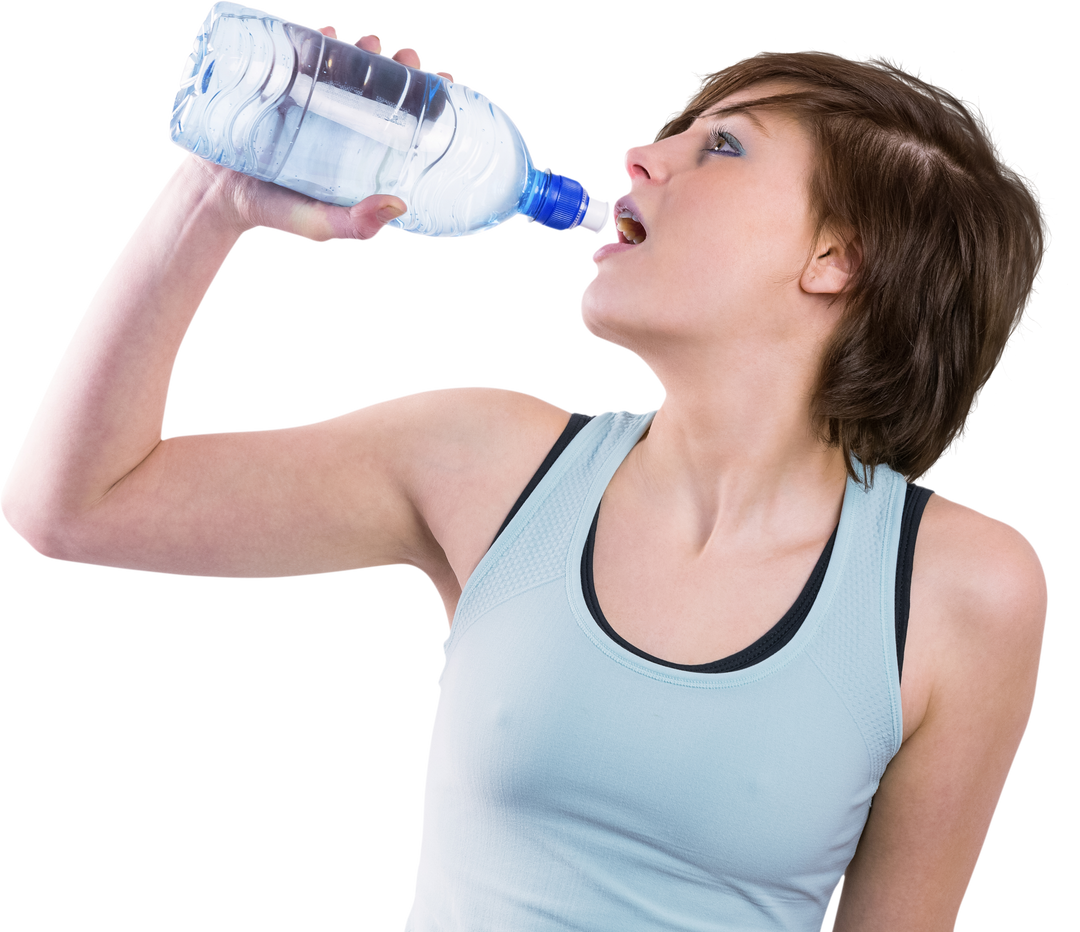 Woman Drinking Water for Optimal Hydration Transparent Background - Download Free Stock Images Pikwizard.com