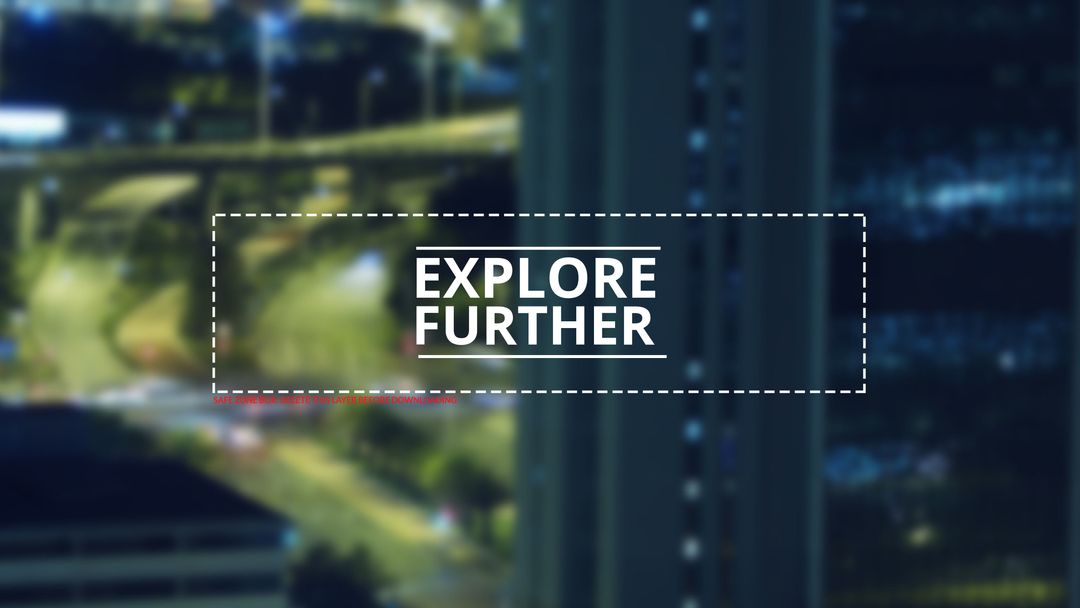 Inspiring Exploration Message with Blurred Cityscape