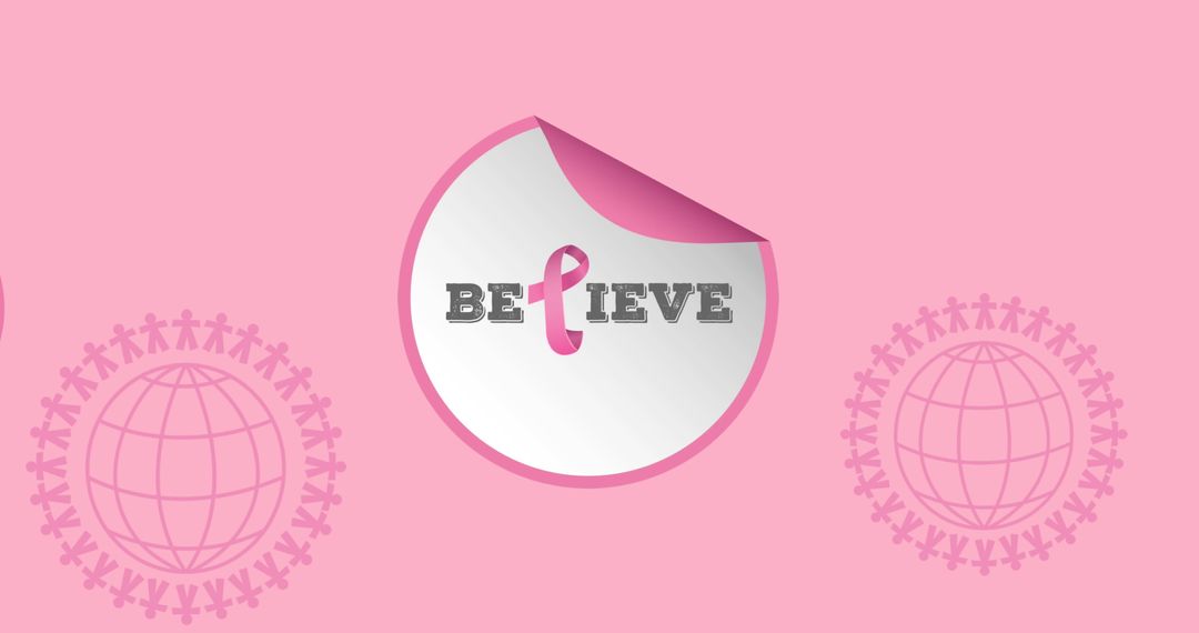 Breast cancer awareness believe concept design
