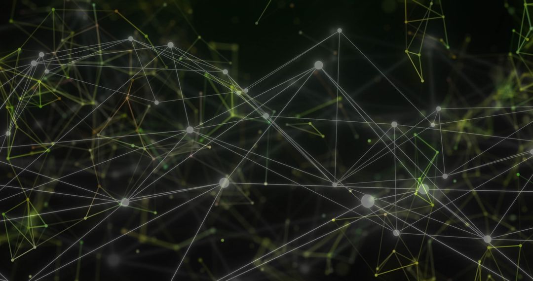 Abstract digital network and connections with geometric patterns