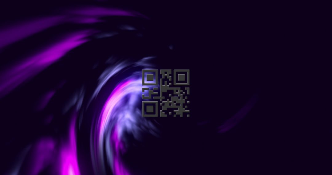 Futuristic QR Code on Vibrant Abstract Background