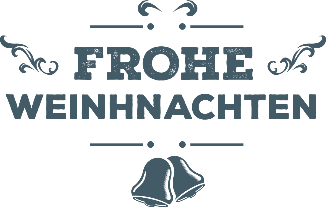 Frohe Weihnachten Text with Transparent Holiday Design Elements