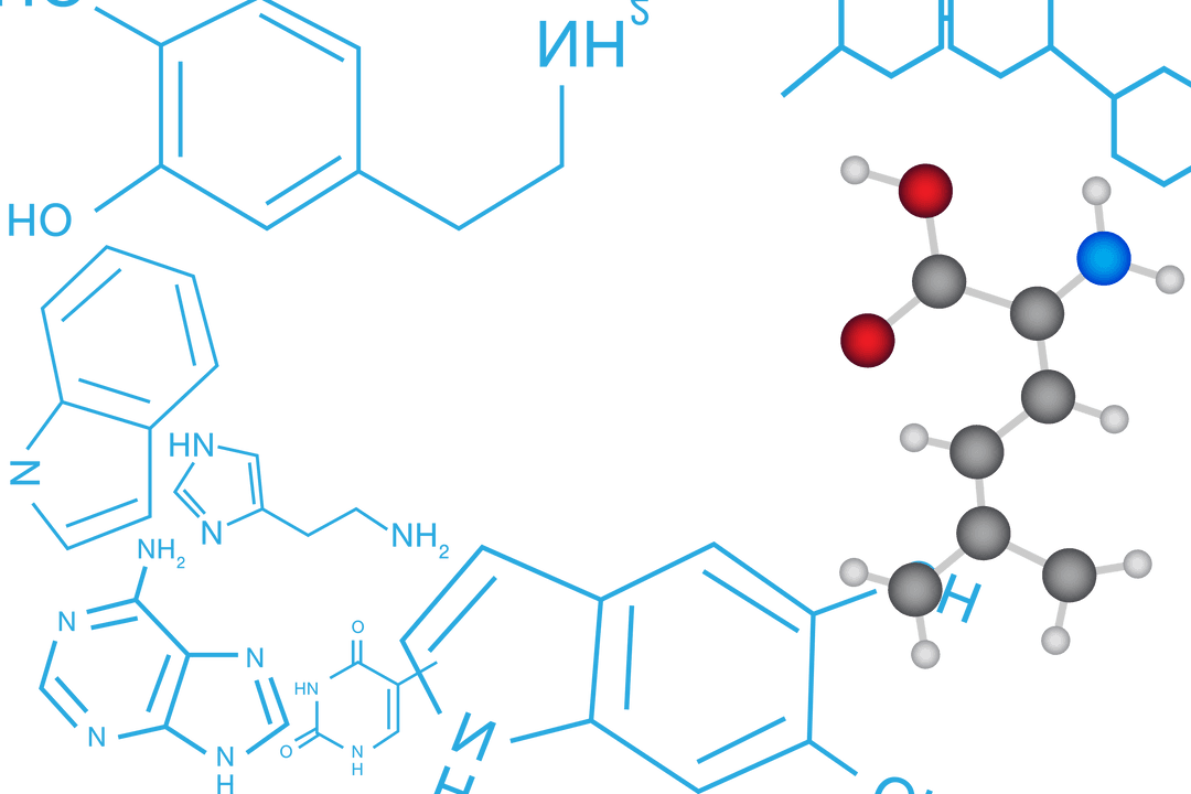 Transparent Molecular Structure Diagrams Illustration