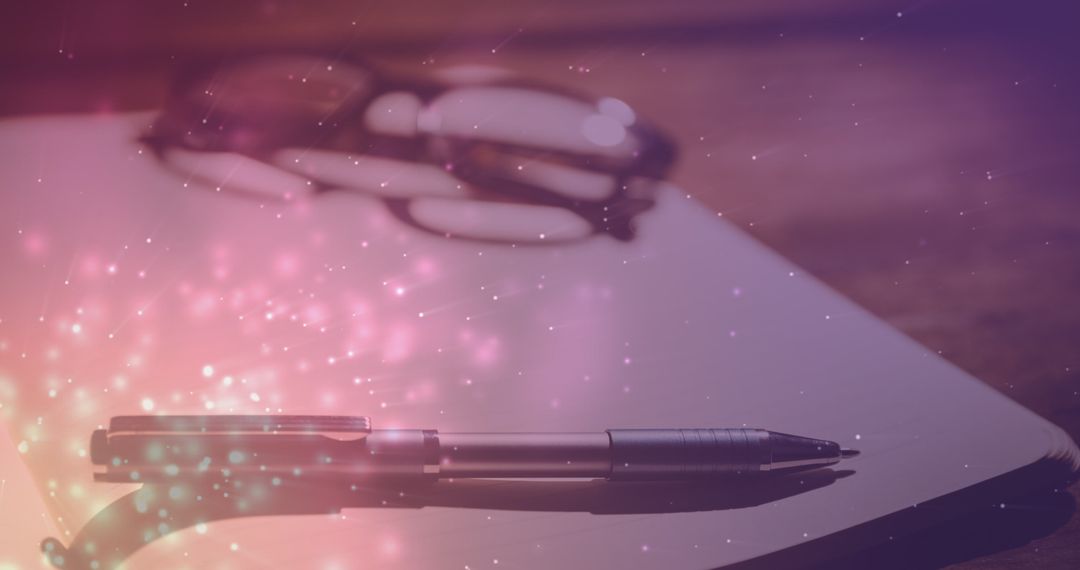 Sparkling Notepad with Pen for Creative Writing Inspiration