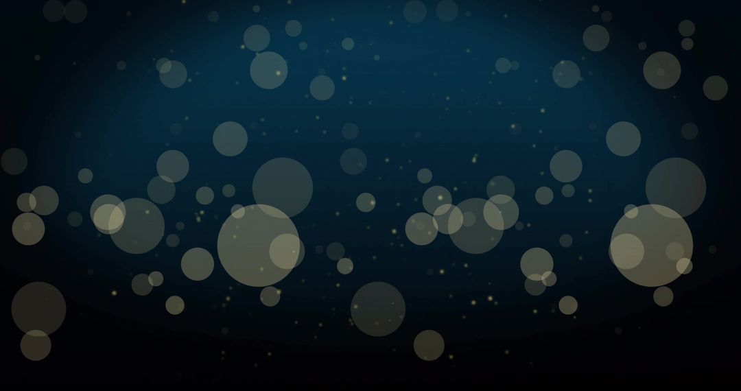Abstract Bokeh Light Pattern on Dark Blue Background