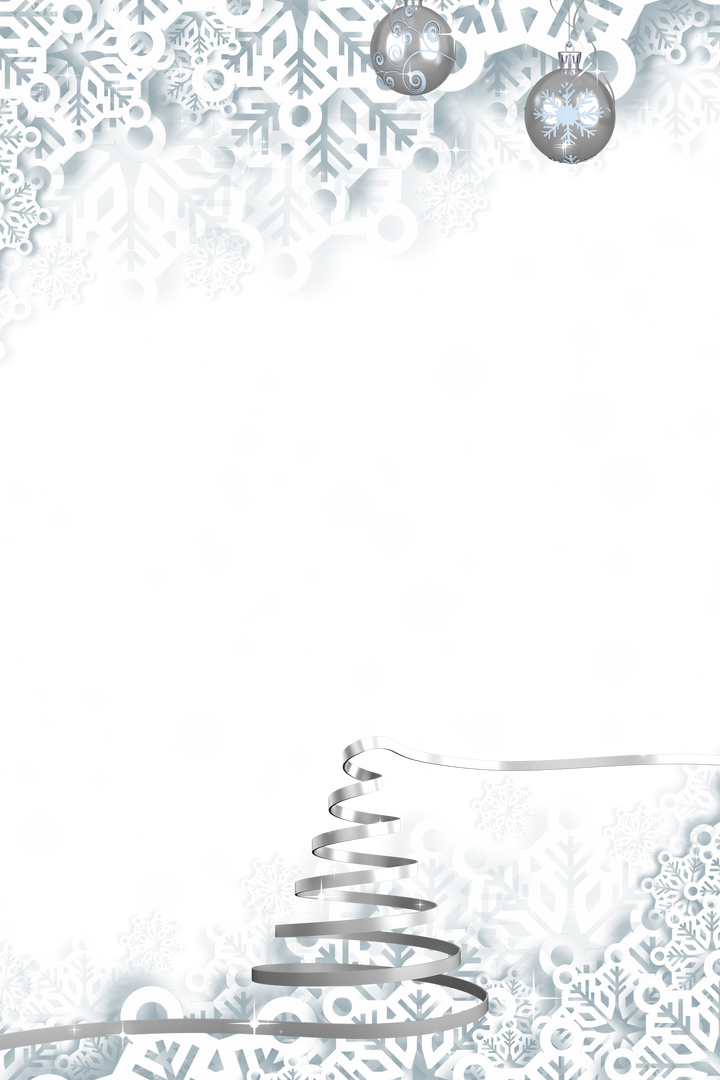 Transparent Christmas Frame with Decoration and Snowflakes - Download Free Stock Images Pikwizard.com