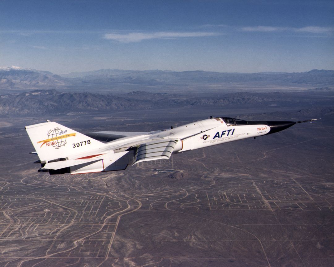 Modified General Dynamics AFTI/F-111A Aardvark in Flight - Free Images, Stock Photos and Pictures on Pikwizard.com