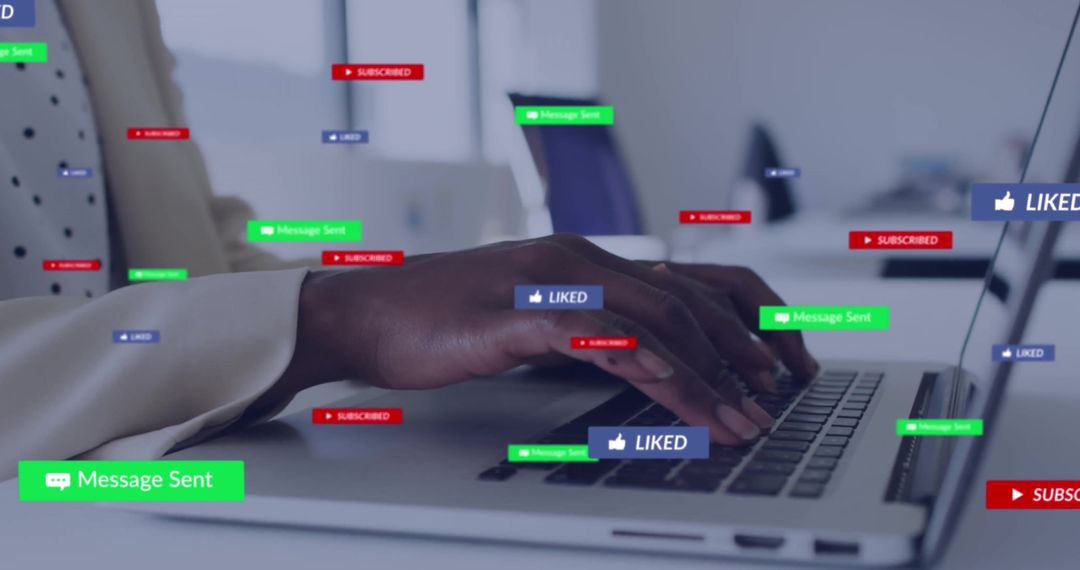 Digital Interaction Concept with Social Media Icons