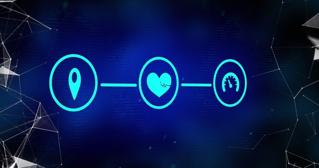 Network Icons Representing Connectivity and Data Flow
