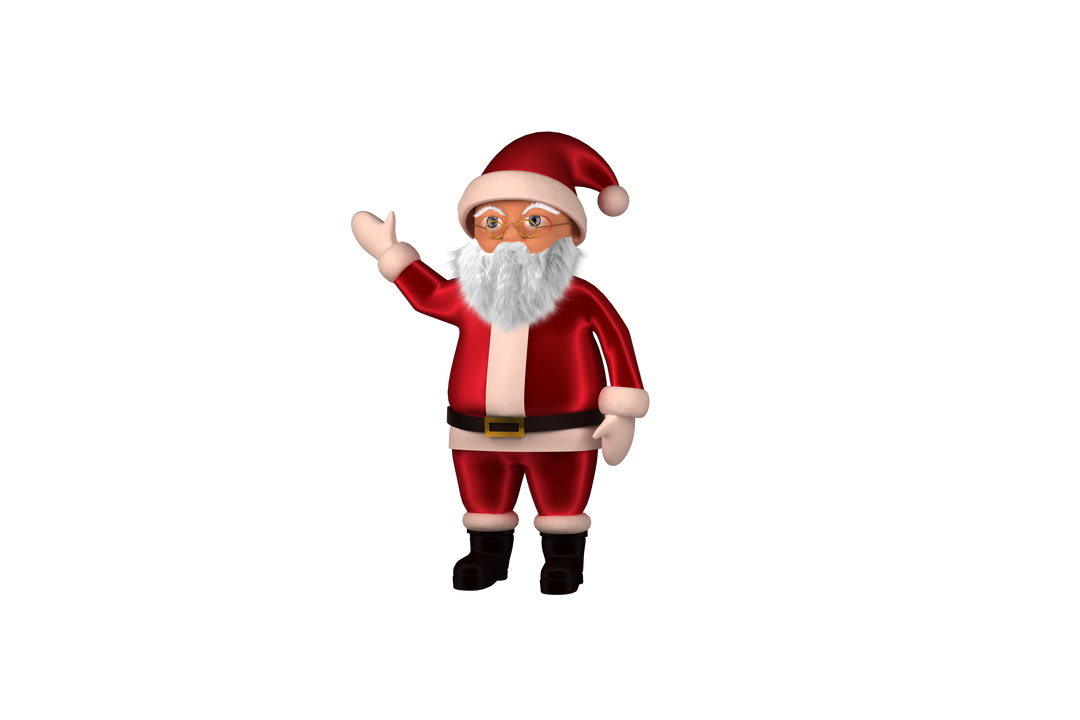 Transparent Cartoon Santa Claus Waving - Download Free Stock Images Pikwizard.com