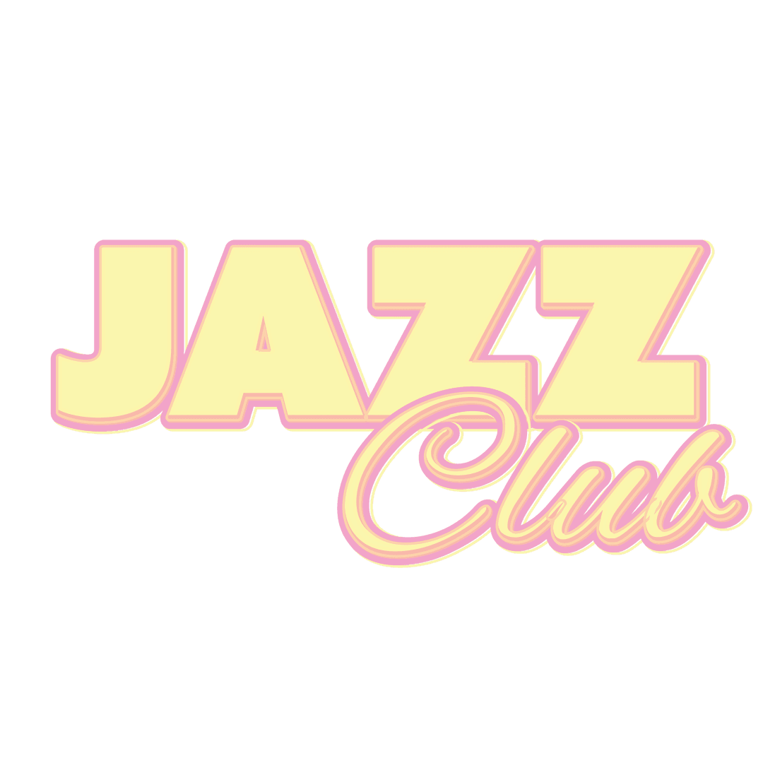 Stylized Jazz Club Typography on Transparent Background
