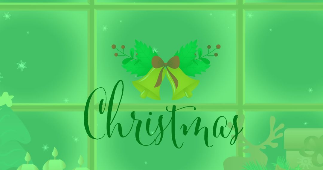 Christmas Festive Banner with Text and Bells